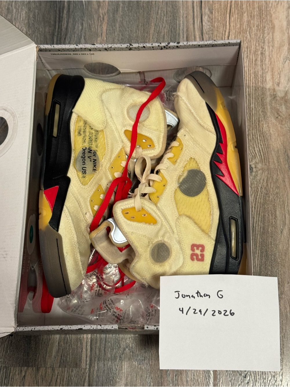 Jordan Off White Sail Size 12.5